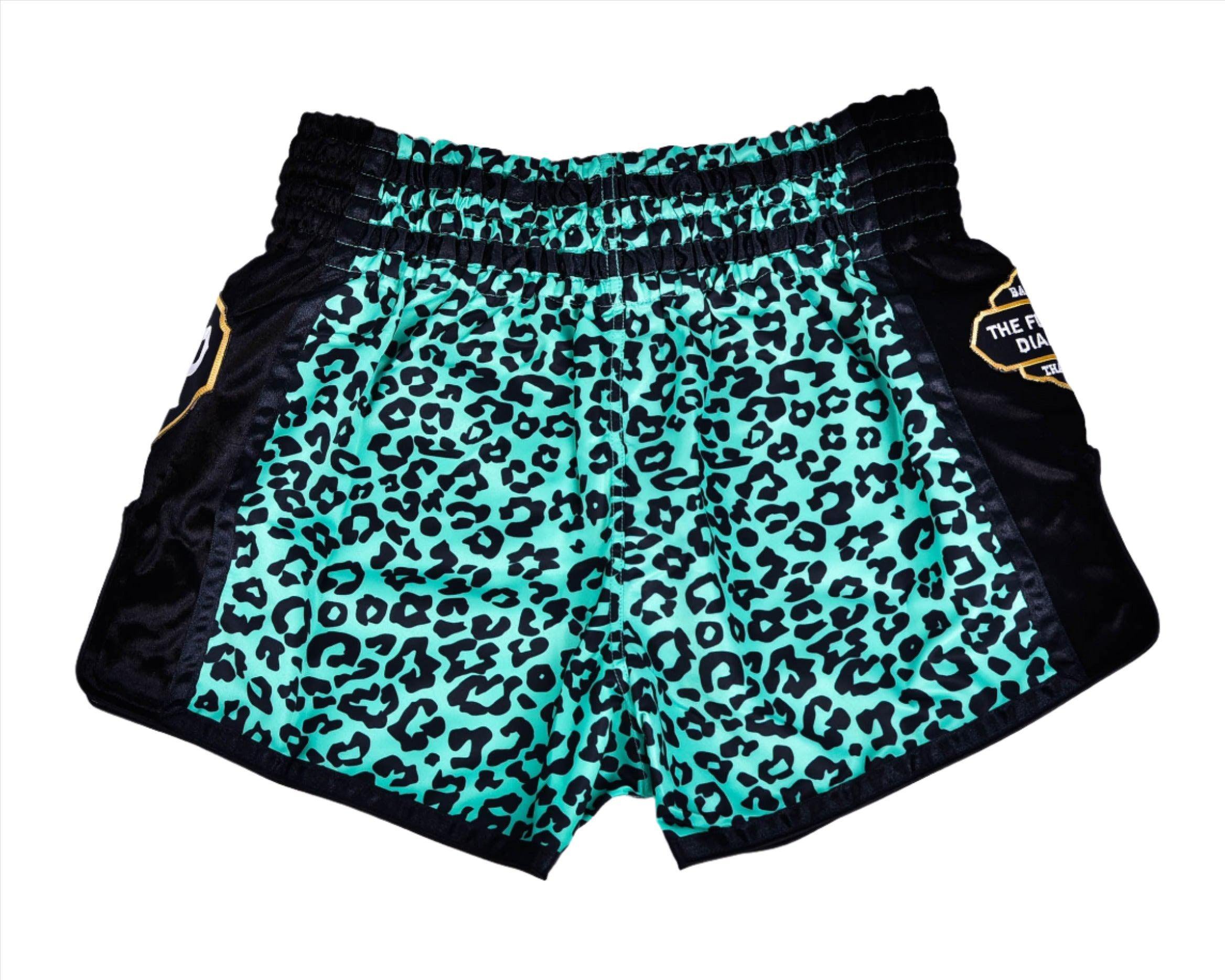 PRYDE Muay Thai Shorts - Green Leopard - Muay Thailand