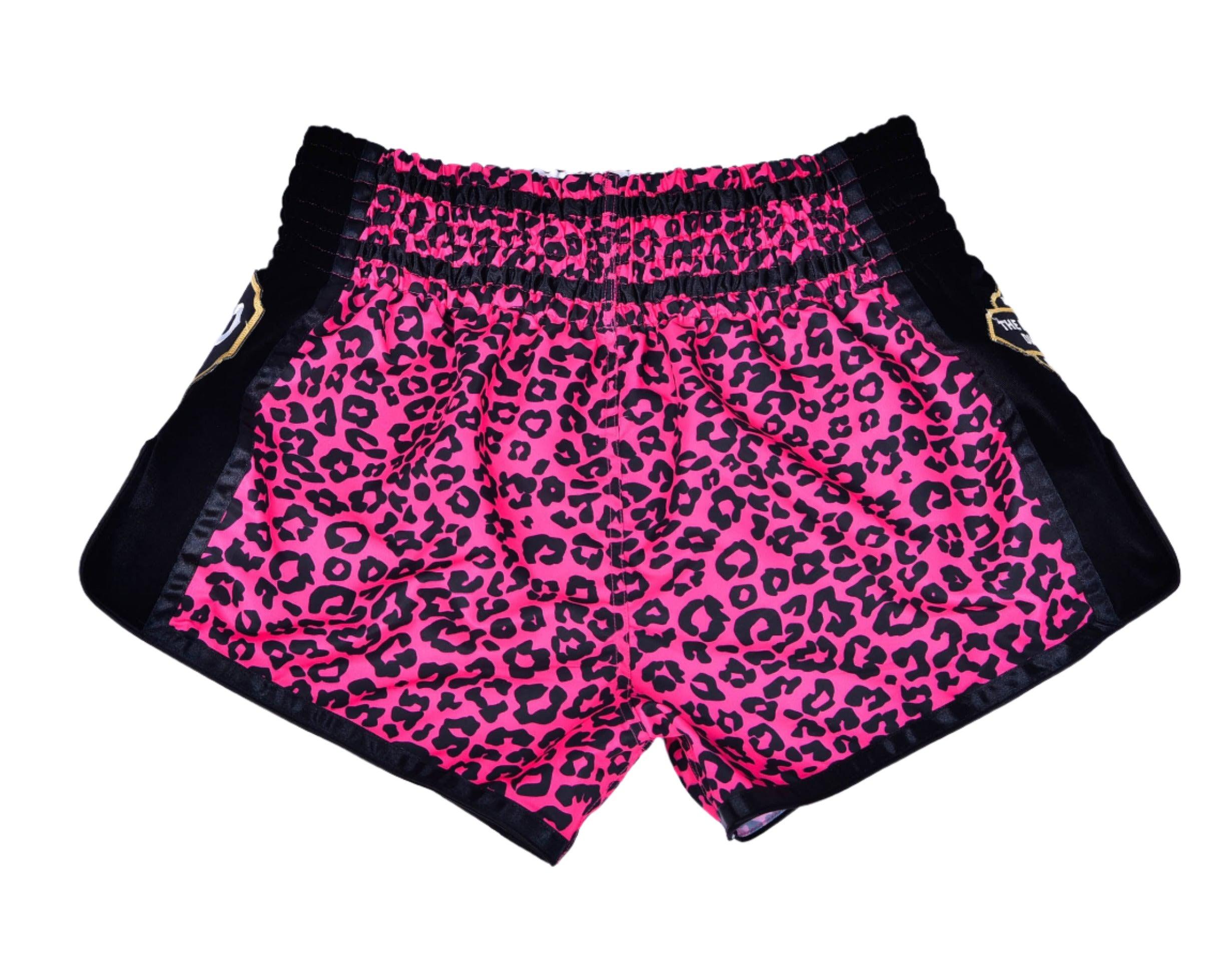 PRYDE Muay Thai Shorts - Pink Leopard - Muay Thailand