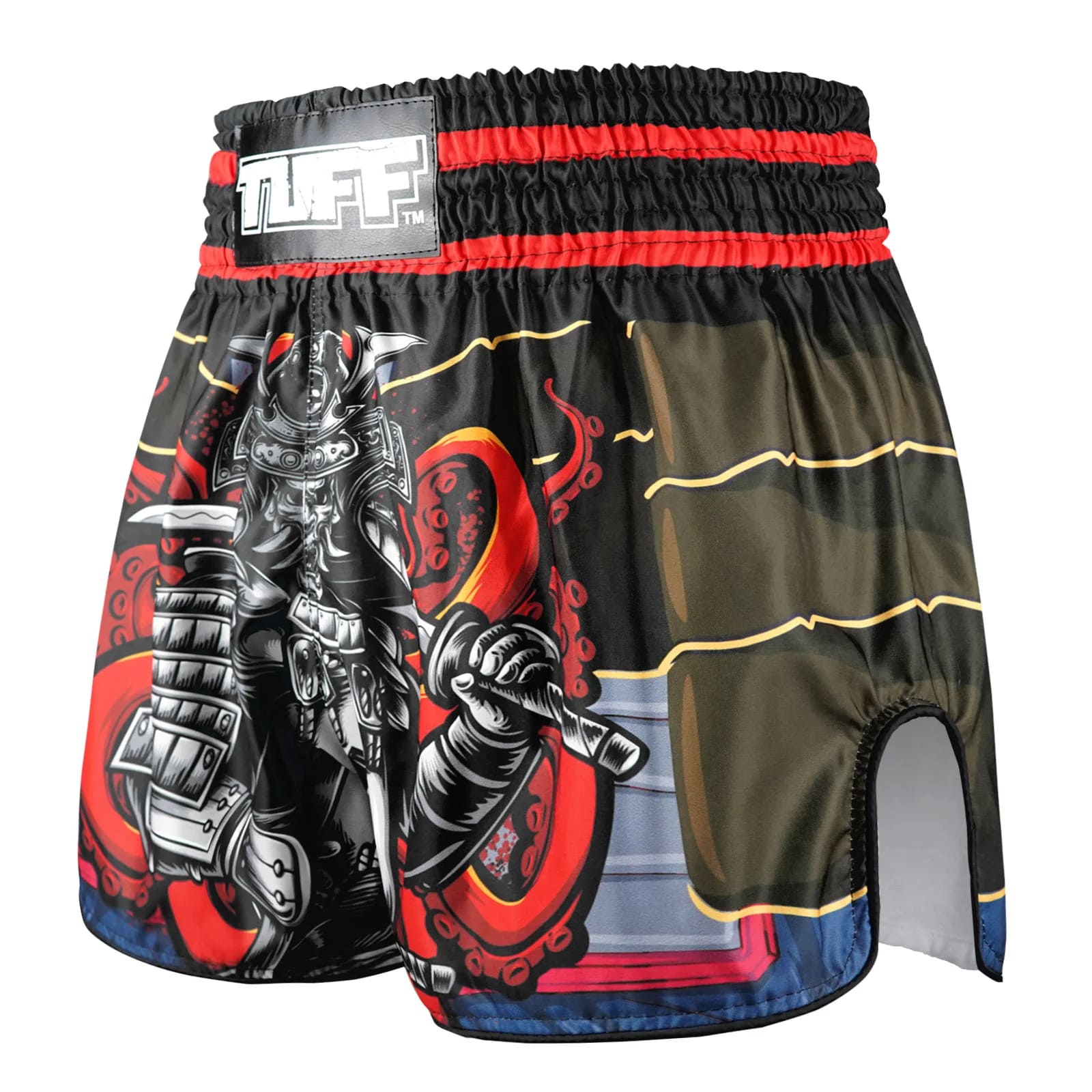TUFF High-Cut Retro Muay Thai Shorts - The Undefeated Steel Spirits (RMS101)