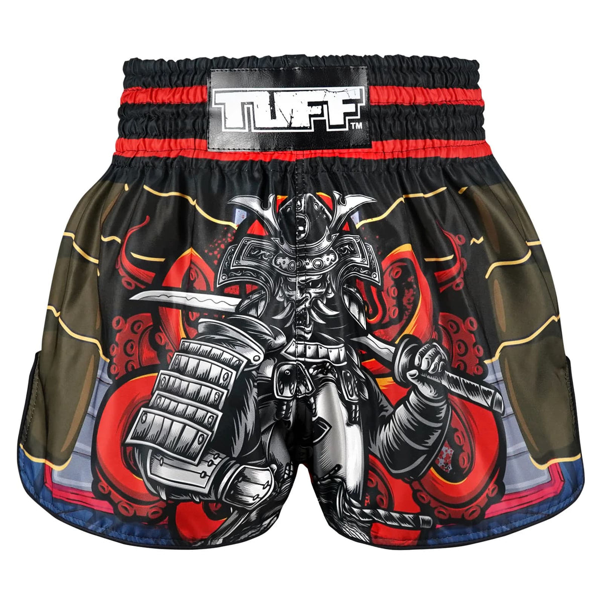 TUFF High-Cut Retro Muay Thai Shorts - The Undefeated Steel Spirits (RMS101)