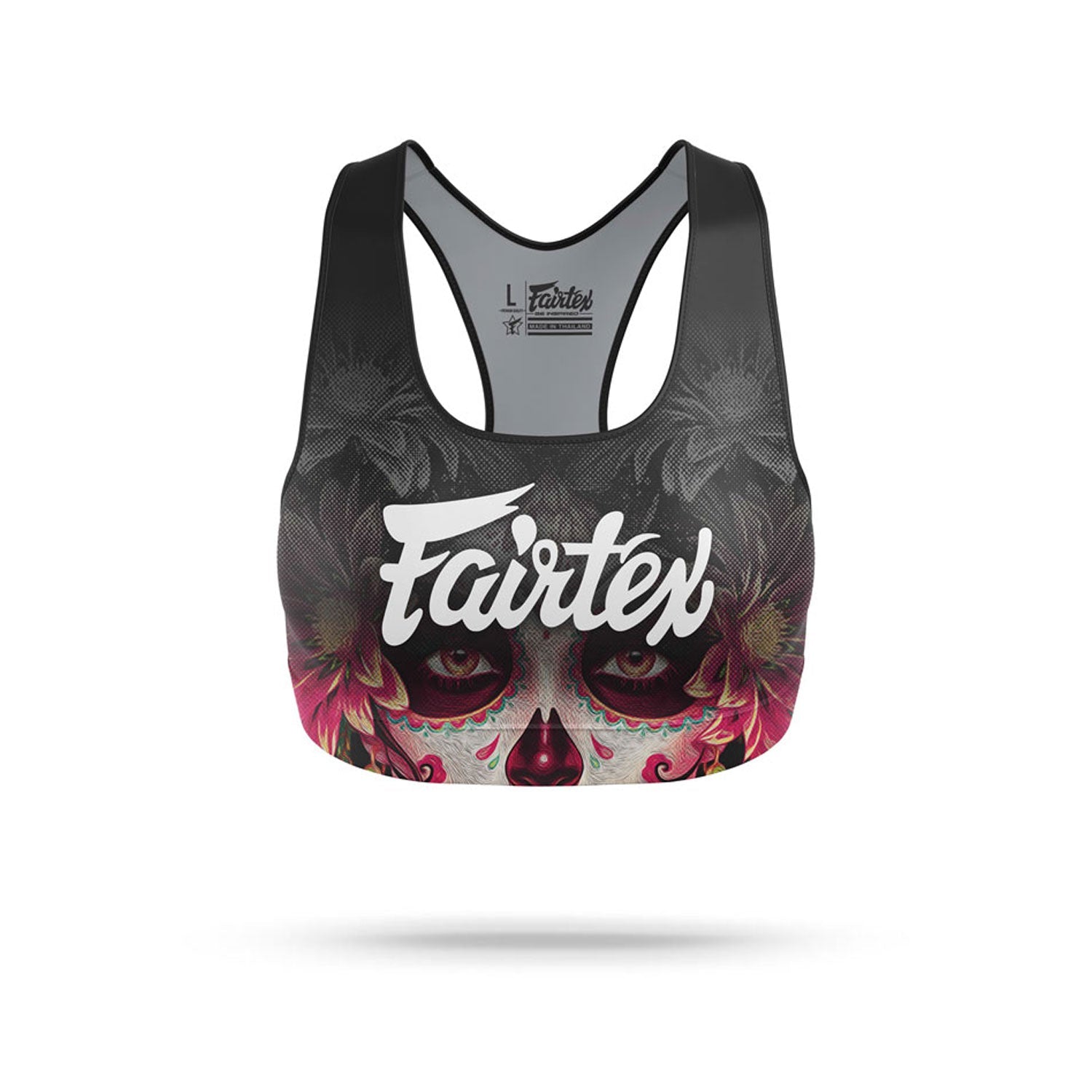 Fairtex SB10 Stamp Sports Bra - Black-Pink