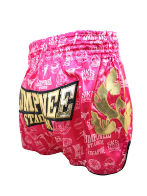SKS Empire Muay Thai Shorts - Lumpinee Pink - Muay Thailand