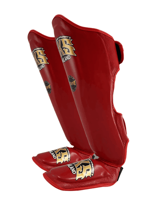 SKS Empire Shin Pads - Red - Muay Thailand