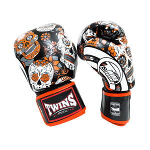 Twins Muay Thai Gloves - Mexican Skulls (FBGV-53) - Muay Thailand