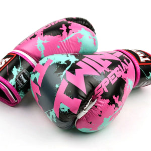 Twins Special Boxing Gloves - Candy, White & Pink (FBGVL4-61) - Muay Thailand