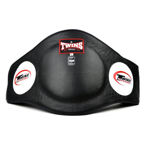 Twins Special Leather Belly Pad - Black (BEPL2) - Muay Thailand