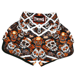 Twins Special Muay Thai Shorts - Calaveras Orange - Muay Thailand