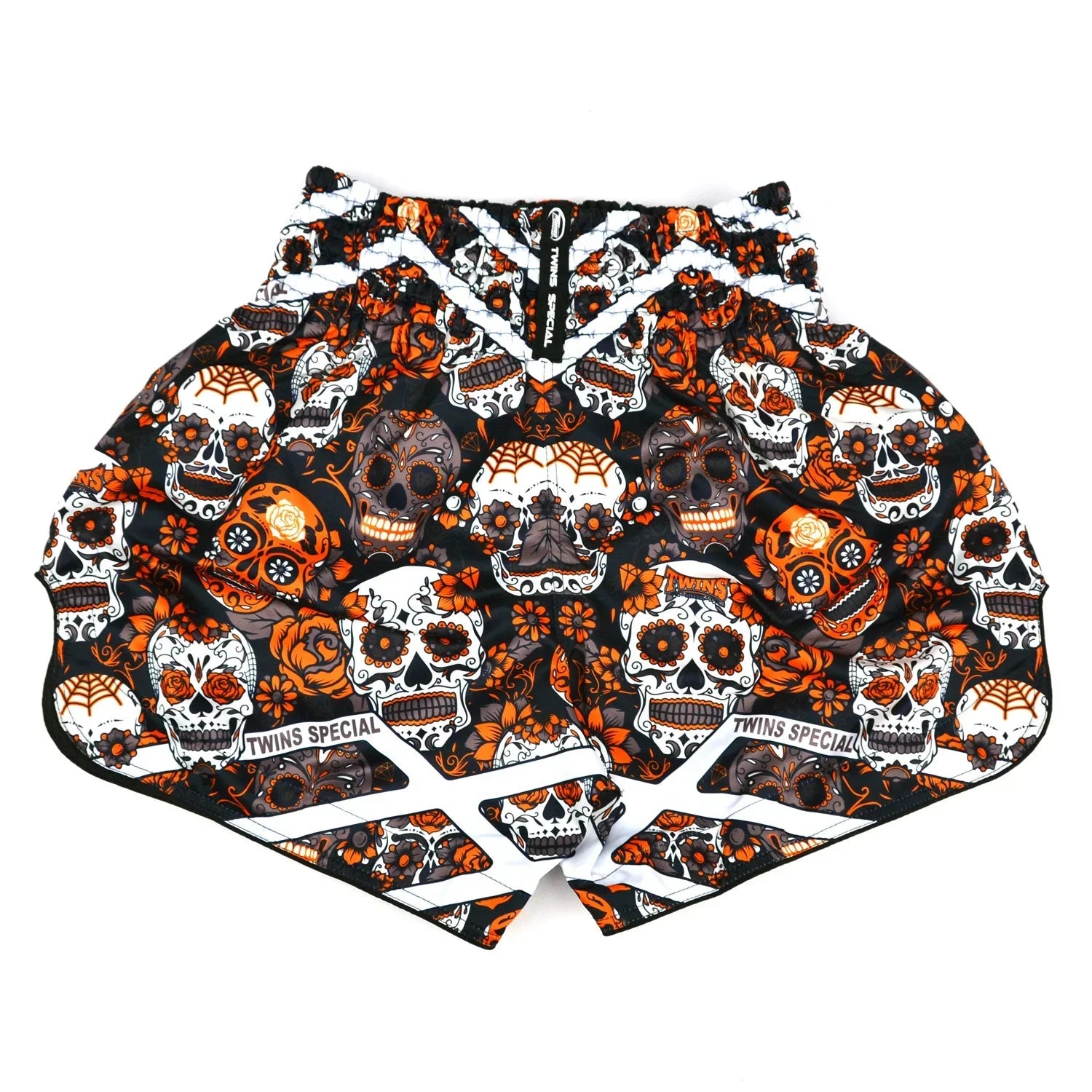 Twins Special Muay Thai Shorts - Calaveras Orange - Muay Thailand