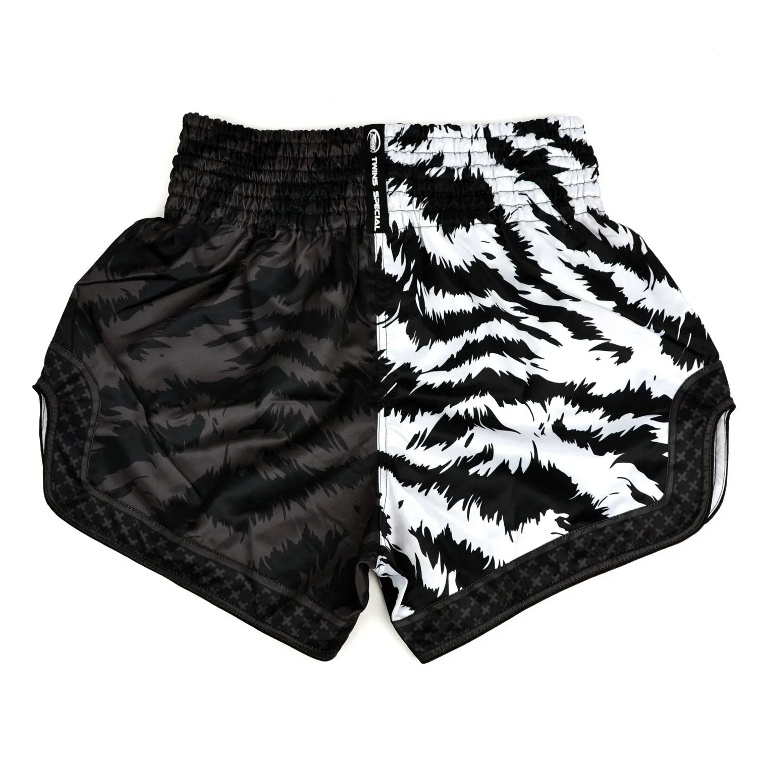 Twins Special Muay Thai Shorts - Jungle Black & White - Muay Thailand
