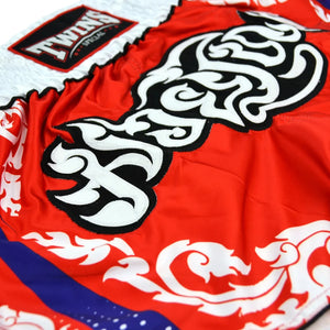 Twins Special Muay Thai Shorts - Laithai Red - Muay Thailand