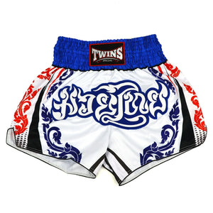 Twins Special Muay Thai Shorts - Laithai White - Muay Thailand
