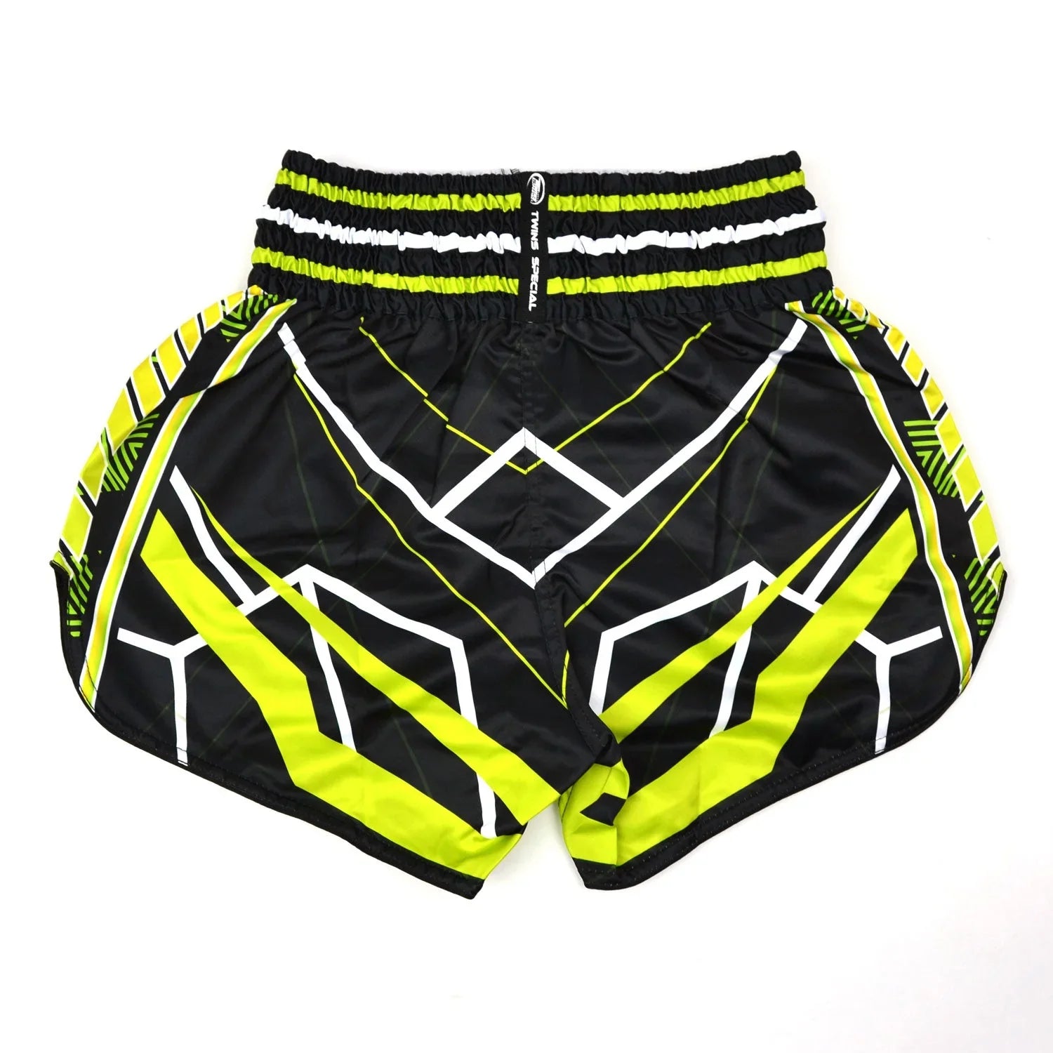 Twins Special Muay Thai Shorts - Racing Black & Green - Muay Thailand