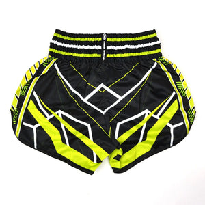 Twins Special Muay Thai Shorts - Racing Black & Green - Muay Thailand