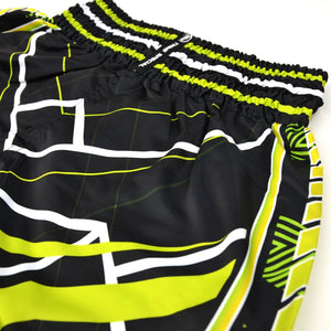 Twins Special Muay Thai Shorts - Racing Black & Green - Muay Thailand