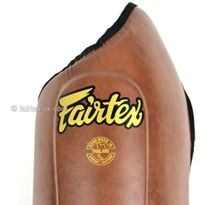 Fairtex Ultimate Shin Pads (SP8) - Vintage Brown - Muay Thailand
