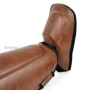 Fairtex Ultimate Shin Pads (SP8) - Vintage Brown - Muay Thailand