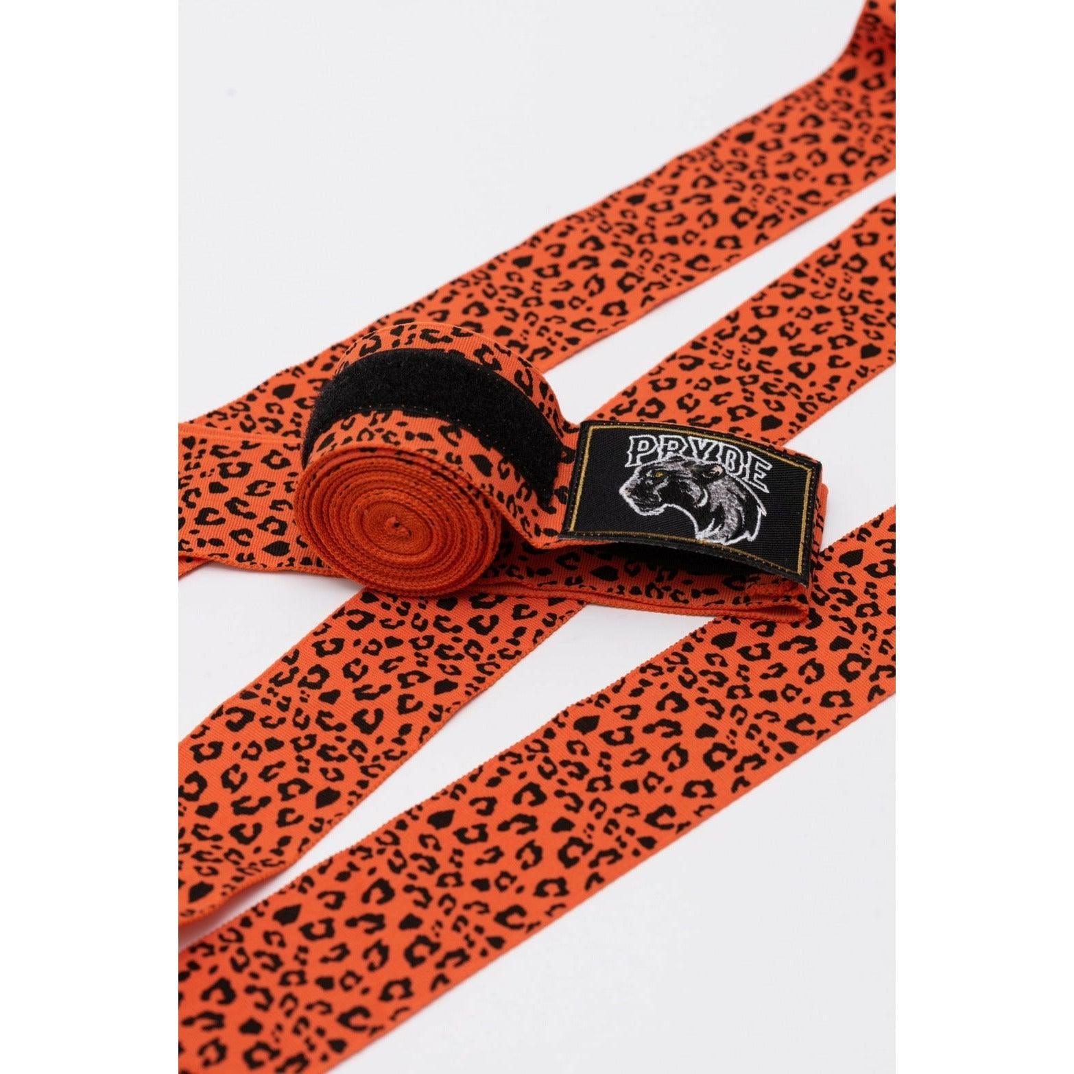 PRYDE Hand Wraps 4.5m - Orange Leopard - Muay Thailand