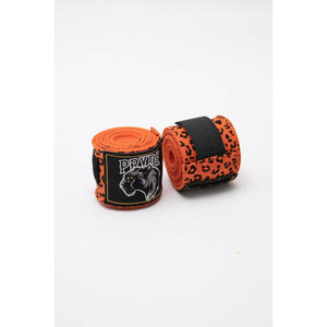 PRYDE Hand Wraps 4.5m - Orange Leopard - Muay Thailand