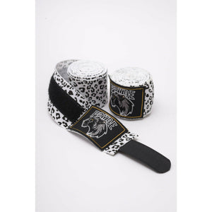 PRYDE Hand Wraps 4.5m - White Leopard - Muay Thailand