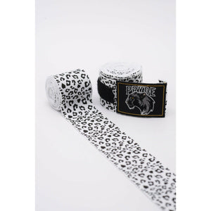 PRYDE Hand Wraps 4.5m - White Leopard - Muay Thailand
