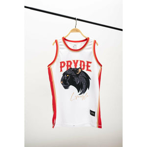 PRYDE Leopard Jersey - White, Red & Gold - Muay Thailand