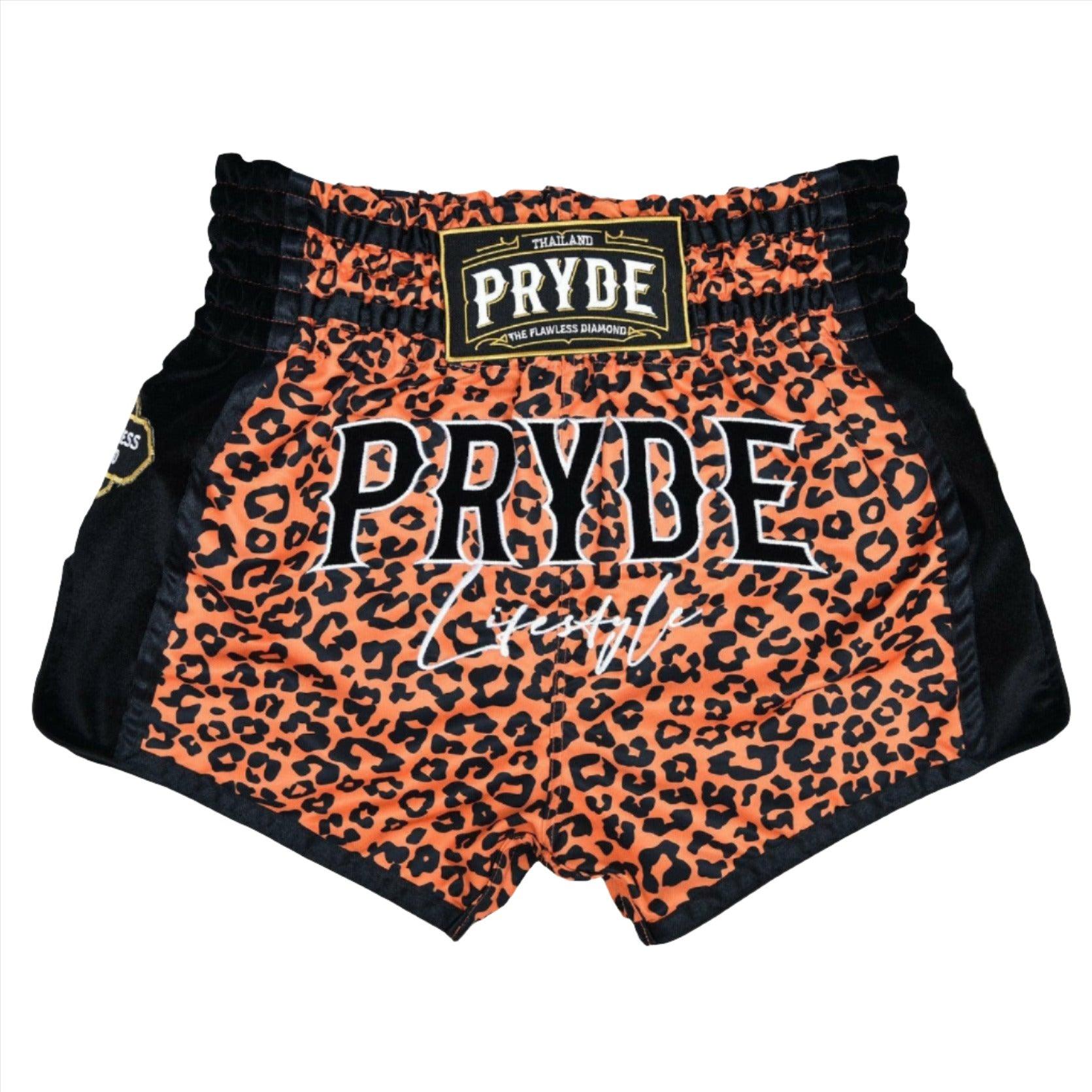 PRYDE Muay Thai Shorts - Orange Leopard - Muay Thailand
