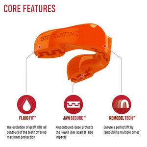 SAFEJAWZ Intro Series Mouthguard - Fluro Orange - Muay Thailand