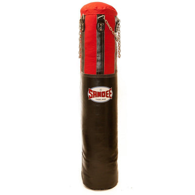 Sandee - Black & Red Half Leather Punch Bag - Muay Thailand