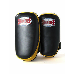 Sandee Curved Thai Pads - Black & Yellow - Muay Thailand