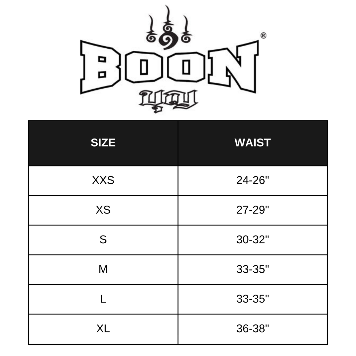 Muay Thai Shorts Size Guide Muay Thailand