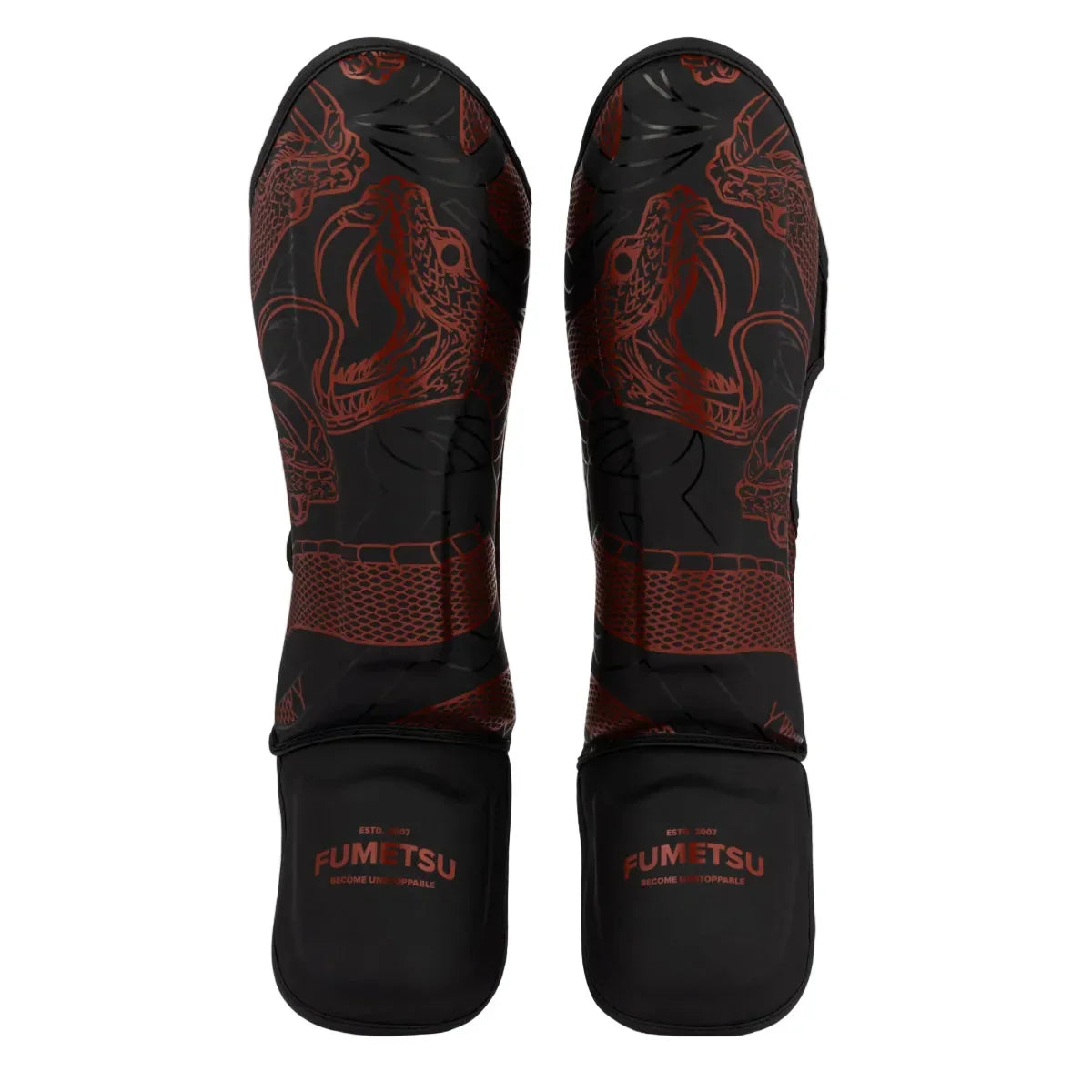 Fumetsu Anaconda Shin Guards - Black & Red