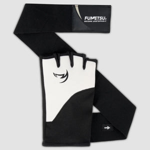 Fumetsu Quick Hand Wraps - Ghost S3 White & Black - Muay Thailand