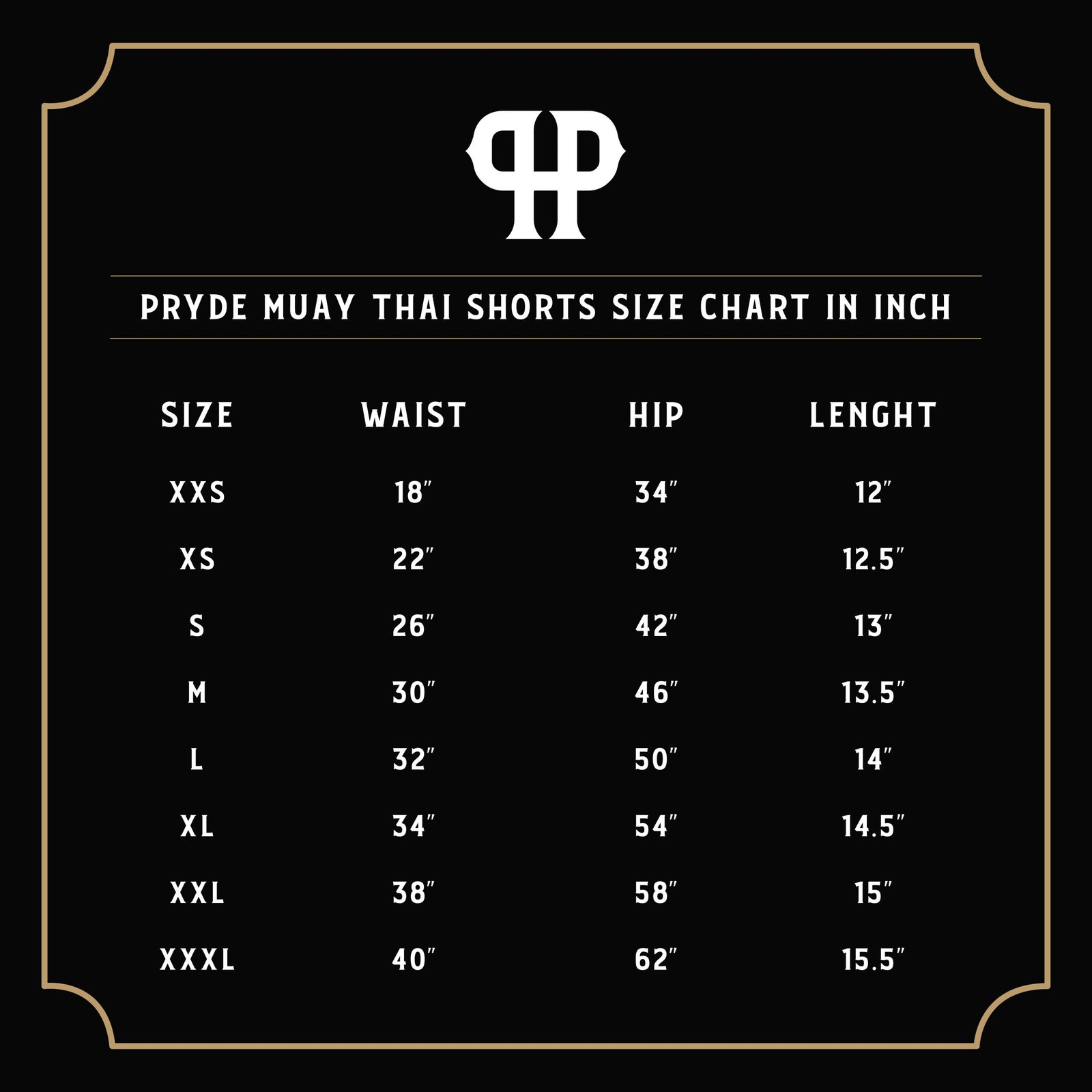 Muay Thai Shorts Size Guide Muay Thailand