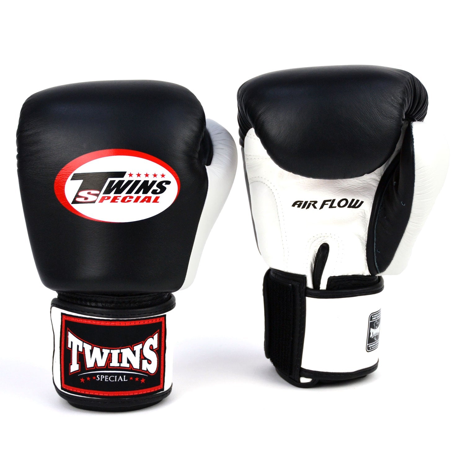 Twins Special Air Flow Boxing Gloves - Black, White & Red (BGVLA2