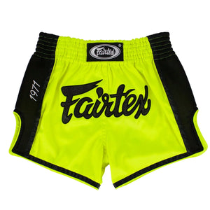Fairtex BS1706 Slim Fit Muaythai Shorts - Lime Green - Muay Thailand