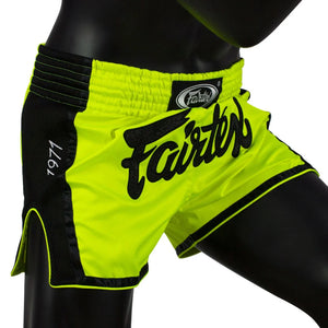 Fairtex BS1706 Slim Fit Muaythai Shorts - Lime Green - Muay Thailand