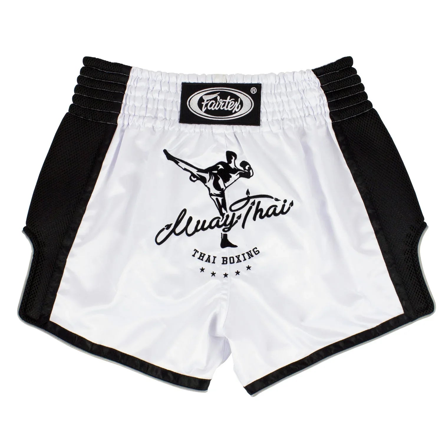 Fairtex BS1707 Slim Fit Muaythai Shorts - White - Muay Thailand