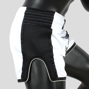 Fairtex BS1707 Slim Fit Muaythai Shorts - White - Muay Thailand