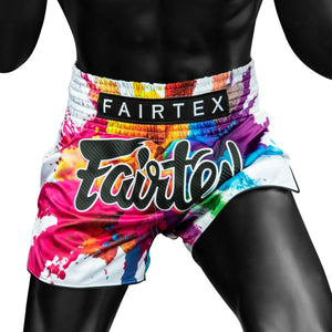 Fairtex BS1939 Muaythai Shorts - Funky Soul White - Muay Thailand