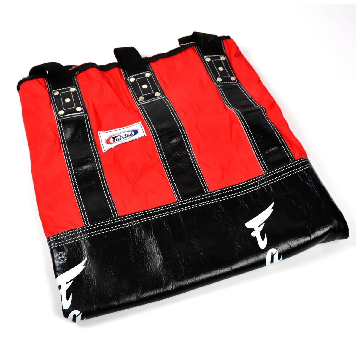 Fairtex HB3 Extra Large Leather Heavy Bag - Black-Red (UN-FILLED) - Muay Thailand