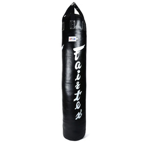 Fairtex HB6 6ft Muaythai Banana Bag - Black-White (FILLED) - Muay Thailand