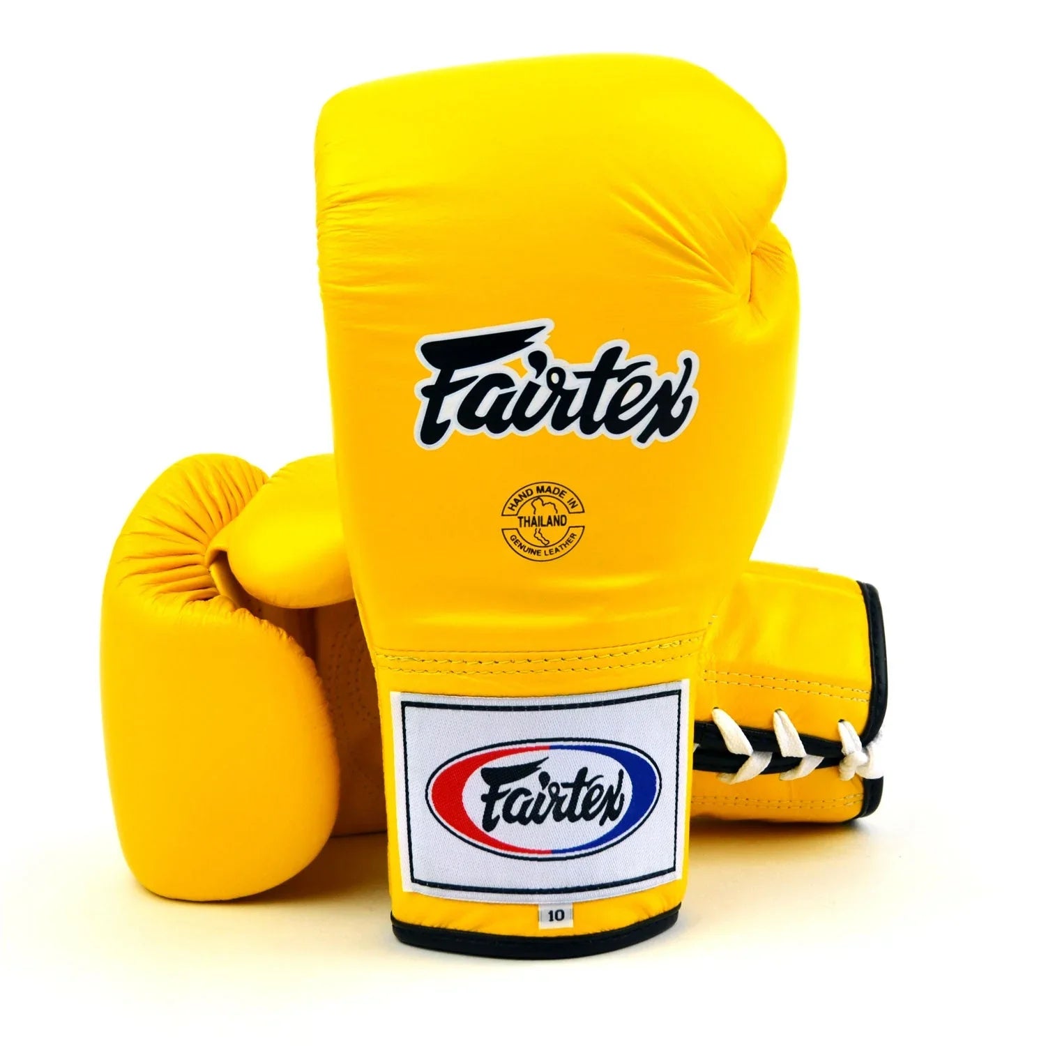 Fairtex Lace-Up Competition Boxing Gloves - Yellow (BGL6) - Muay Thailand