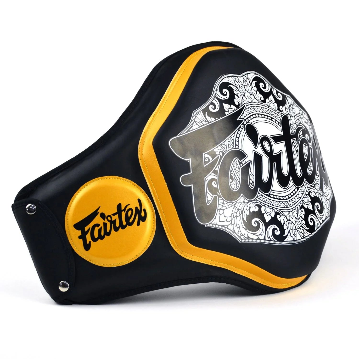 Fairtex Microfibre Belly Pad - Black & Gold (BPV3) - Muay Thailand