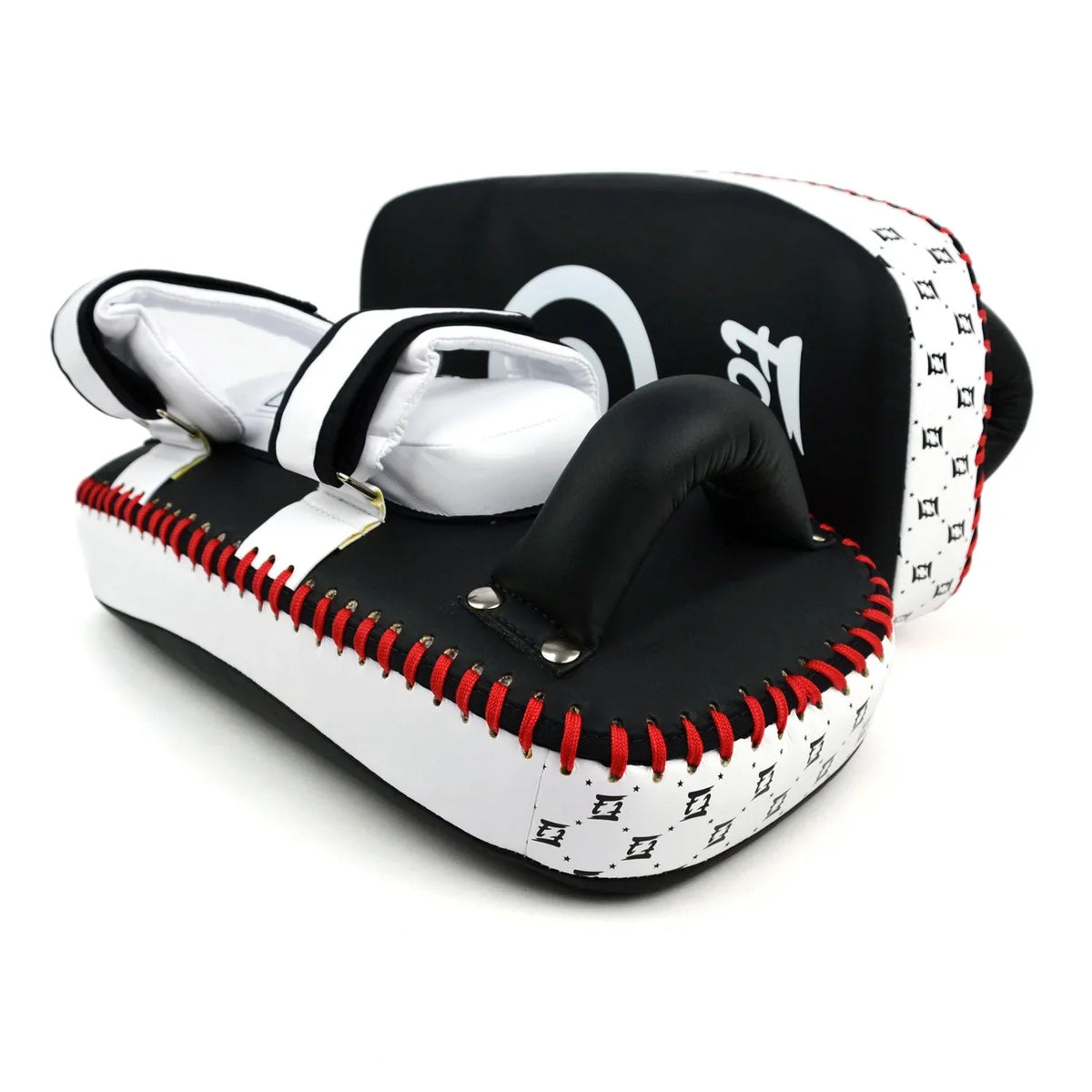 Fairtex Microfibre Thai Kick Pads - Black & White (KPLC5) - Muay Thailand