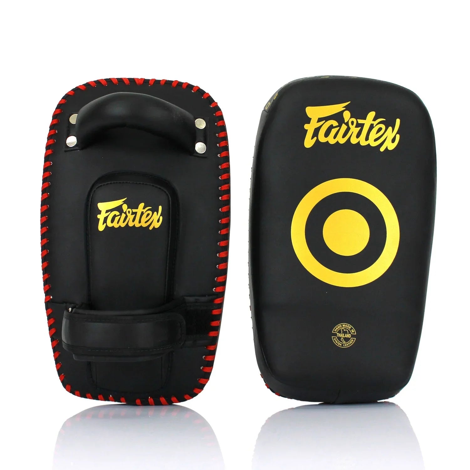 Fairtex Microfibre Thai Kick Pads Small - Black (KPLC6) - Muay Thailand