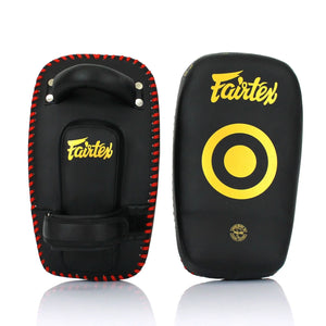 Fairtex Microfibre Thai Kick Pads Small - Black (KPLC6) - Muay Thailand
