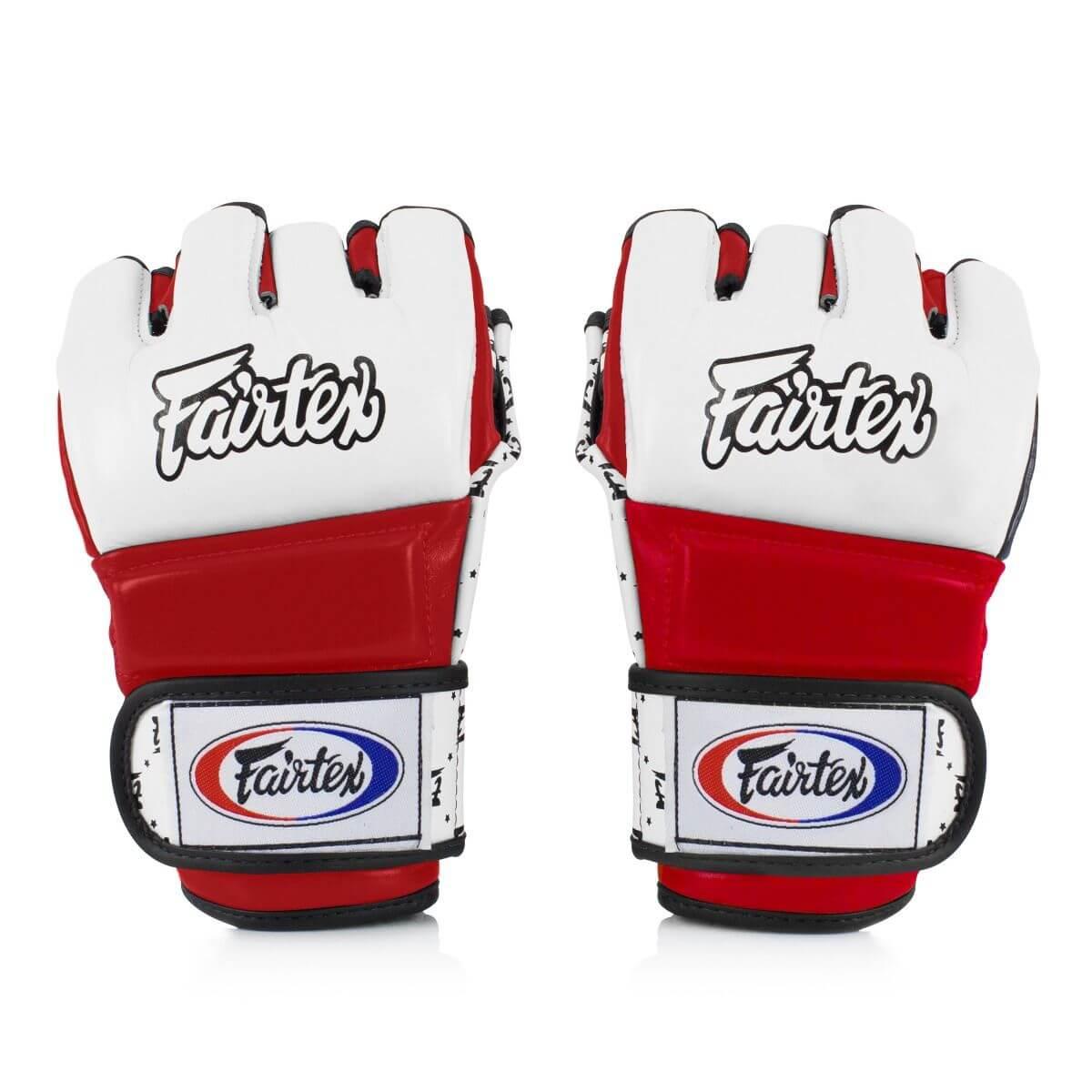 Gants De MMA Fairtex FGV15 Sparring Rouge Taille M - Mousse Latex Épaisse, Paume Ouverte, Double Fermeture Velcro - Pour Entraînement