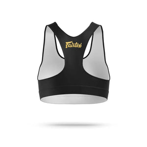 Fairtex SB1 Classic Sports Bra - Black-Gold - Muay Thailand