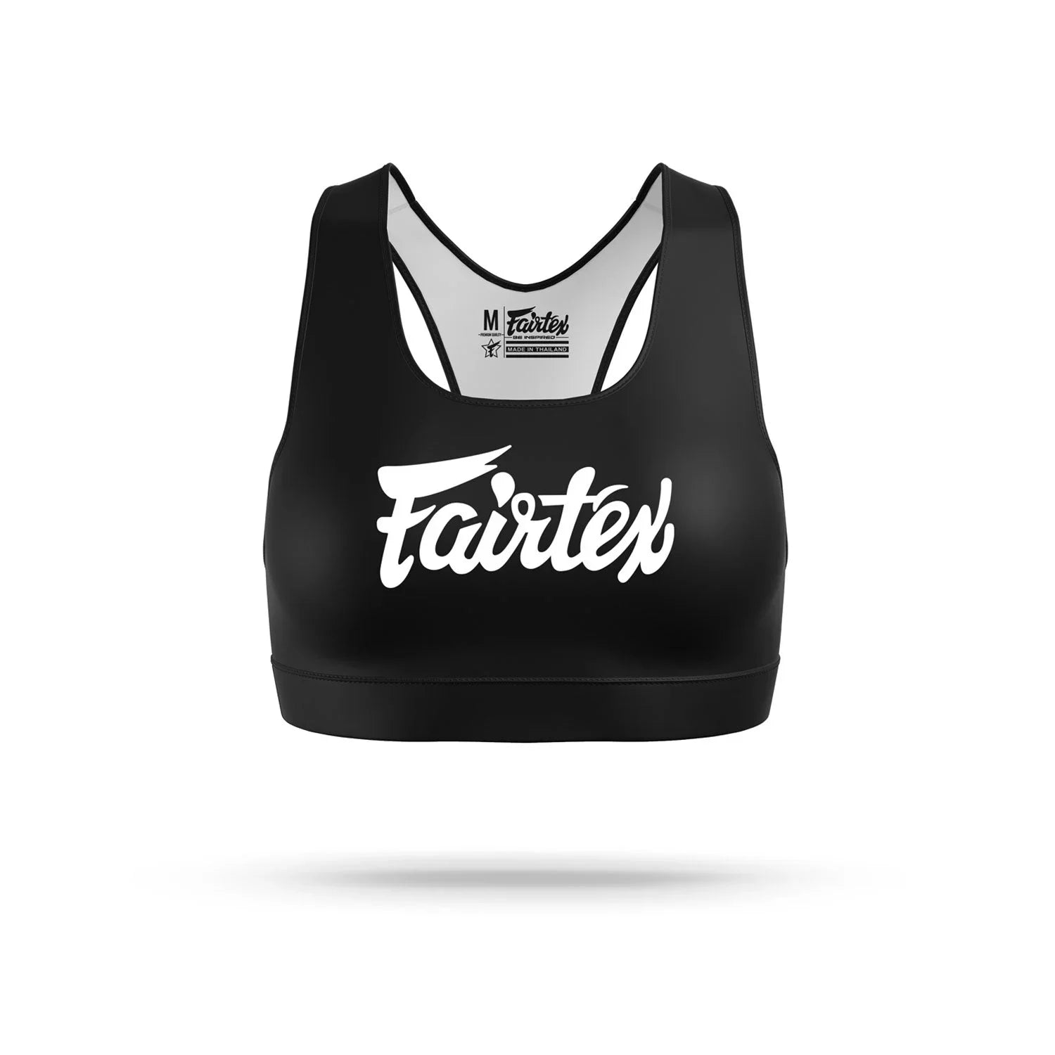 Fairtex SB1 Classic Sports Bra - Black-White - Muay Thailand