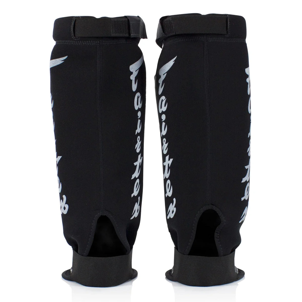 Fairtex SP6 Neoprene MMA Shin Pads - White-Black - Muay Thailand